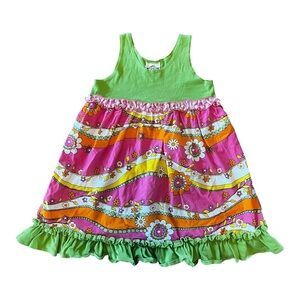 Corky’s Kids Retro Floral Ruffle Hem Dress Girls 6